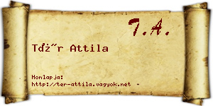 Tér Attila névjegykártya